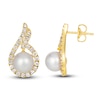 Thumbnail Image 1 of Le Vian Freshwater Cultured Pearl Earrings 5/8 ct tw Diamonds 14K Honey Gold