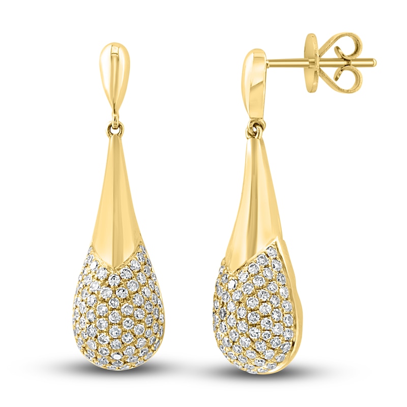 LALI Jewels Diamond Drop Earrings 1 ct tw Round 14K Yellow Gold