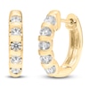 Thumbnail Image 0 of Hearts Desire Diamond Hoop Earrings 1 ct tw Round 18K Yellow Gold