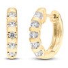 Thumbnail Image 0 of Hearts Desire Diamond Hoop Earrings 1 ct tw Round 18K Yellow Gold