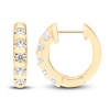 Thumbnail Image 1 of Hearts Desire Diamond Hoop Earrings 1 ct tw Round 18K Yellow Gold