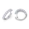 Thumbnail Image 1 of Diamond Hoop Earrings 1/2 ct tw Round 14K White Gold