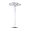 Thumbnail Image 2 of Diamond Engagement Ring 3/4 ct tw Pear-shaped/Round/Baguette 14K White Gold