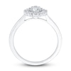 Thumbnail Image 3 of Diamond Engagement Ring 3/4 ct tw Pear-shaped/Round/Baguette 14K White Gold