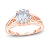 Thumbnail Image 0 of Diamond Solitaire Scroll Engagement Ring 1/2 ct tw Round 14K Rose Gold (I2/I)