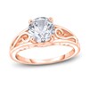 Thumbnail Image 1 of Diamond Solitaire Scroll Engagement Ring 1/2 ct tw Round 14K Rose Gold (I2/I)