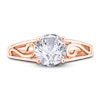 Thumbnail Image 2 of Diamond Solitaire Scroll Engagement Ring 1/2 ct tw Round 14K Rose Gold (I2/I)
