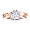Thumbnail Image 3 of Diamond Solitaire Scroll Engagement Ring 1/2 ct tw Round 14K Rose Gold (I2/I)