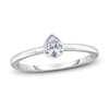Thumbnail Image 1 of Diamond Solitaire Engagement Ring 1/2 ct tw Bezel-Set Pear-cut 14K White Gold (I2/I)