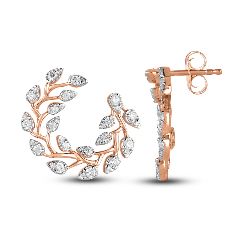 Main Image 1 of Diamond Earrings 1 ct tw Round 14K Rose Gold