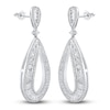 Thumbnail Image 3 of Diamond Dangle Earrings 2 ct tw Round 14K White Gold