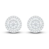 Thumbnail Image 0 of Diamond Halo Stud Earrings 1/4 ct tw Round 10K White Gold