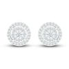 Thumbnail Image 0 of Diamond Halo Stud Earrings 1/4 ct tw Round 10K White Gold
