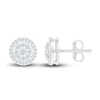 Thumbnail Image 1 of Diamond Halo Stud Earrings 1/4 ct tw Round 10K White Gold