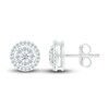 Thumbnail Image 1 of Diamond Halo Stud Earrings 1/4 ct tw Round 10K White Gold