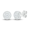 Thumbnail Image 2 of Diamond Halo Stud Earrings 1/4 ct tw Round 10K White Gold