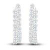 Thumbnail Image 1 of Diamond Hoop Earrings 1/8 ct tw Round 10K White Gold