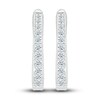 Thumbnail Image 0 of Diamond Hoop Earrings 1/8 ct tw Round 10K White Gold