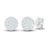 Thumbnail Image 2 of Diamond Halo Stud Earrings 1/6 ct tw Round 10K White Gold
