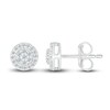 Thumbnail Image 3 of Diamond Halo Stud Earrings 1/6 ct tw Round 10K White Gold