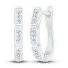 Thumbnail Image 1 of Diamond Hoop Earrings 1/15 ct tw Round 10K White Gold