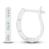Thumbnail Image 2 of Diamond Hoop Earrings 1/15 ct tw Round 10K White Gold