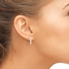 Thumbnail Image 3 of Diamond Hoop Earrings 1/15 ct tw Round 10K White Gold