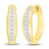 Thumbnail Image 2 of Diamond Hoop Earrings 1/10 ct tw Round 10K Yellow Gold