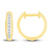 Thumbnail Image 3 of Diamond Hoop Earrings 1/10 ct tw Round 10K Yellow Gold