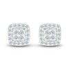 Thumbnail Image 0 of Diamond Halo Stud Earrings 1/5 ct tw Round 10K White Gold