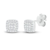 Thumbnail Image 1 of Diamond Halo Stud Earrings 1/5 ct tw Round 10K White Gold