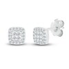 Thumbnail Image 1 of Diamond Halo Stud Earrings 1/5 ct tw Round 10K White Gold