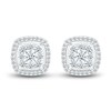 Thumbnail Image 0 of Diamond Halo Stud Earrings 1/4 ct tw Round 10K White Gold