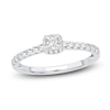 Thumbnail Image 1 of Diamond Engagement Ring 1/2 ct tw Princess/Round 14K White Gold