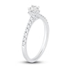 Thumbnail Image 2 of Diamond Engagement Ring 1/2 ct tw Princess/Round 14K White Gold