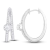 Thumbnail Image 0 of Diamond Hoop Earrings 1 ct tw Round 14K White Gold