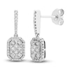 Thumbnail Image 0 of Diamond Drop Earrings 1/2 ct tw Round/Princess 10K White Gold