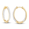 Thumbnail Image 0 of Diamond Hoop Earrings 1/2 ct tw Baguette 10K Yellow Gold