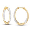Thumbnail Image 0 of Diamond Hoop Earrings 1/2 ct tw Baguette 10K Yellow Gold