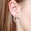 Thumbnail Image 1 of Diamond Hoop Earrings 1/2 ct tw Baguette 10K Yellow Gold