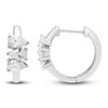 Thumbnail Image 2 of Diamond 3-Stone Earrings 1 ct tw Pear 14K White Gold