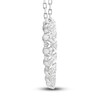 Thumbnail Image 1 of Diamond Heart Pendant Necklace 1/2 ct tw Round 10K White Gold