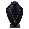Thumbnail Image 3 of Diamond Heart Pendant Necklace 1/2 ct tw Round 10K White Gold