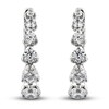 Thumbnail Image 1 of Diamond Hoop Earrings 1 ct tw Round 14K White Gold