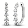 Thumbnail Image 1 of Diamond Hoop Earrings 1 ct tw Round 14K White Gold