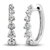 Thumbnail Image 2 of Diamond Hoop Earrings 1 ct tw Round 14K White Gold