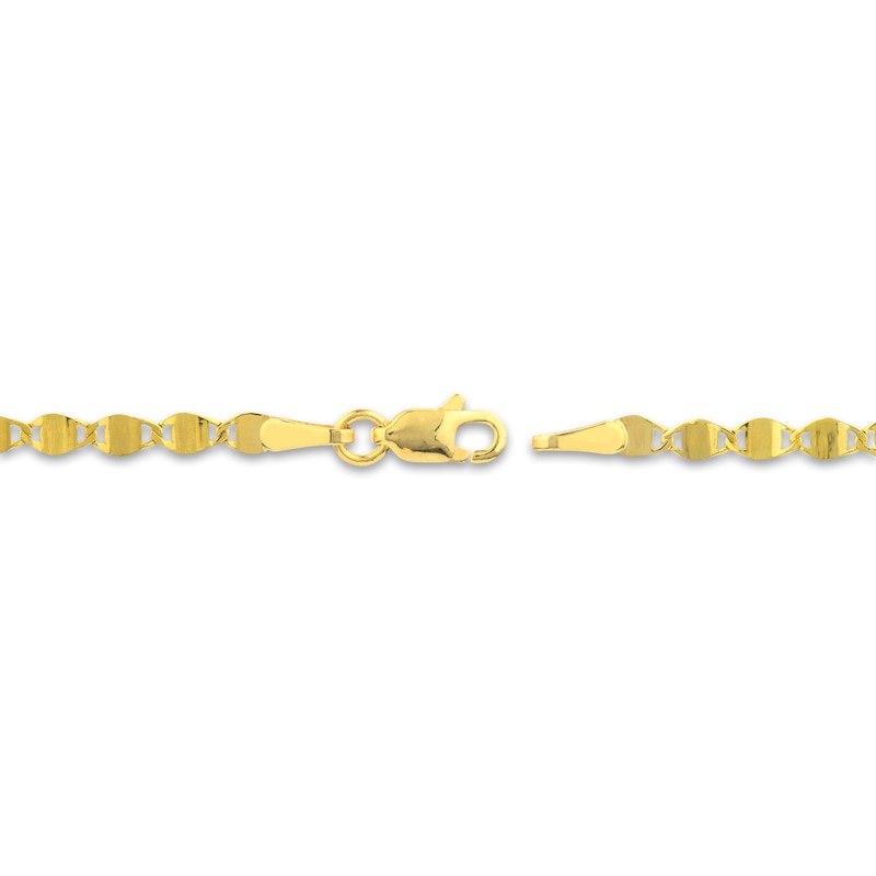 Main Image 3 of Diamond-Cut Solid Valentino Chain Bracelet 14K Yellow Gold 7.5"