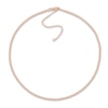 Thumbnail Image 1 of Hollow Rolo Chain Choker Necklace 14K Rose Gold 13"