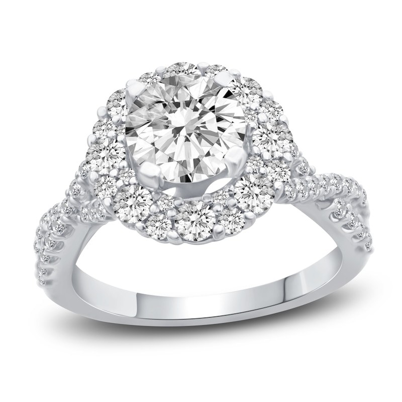 Main Image 1 of Diamond Engagement Ring 2-1/2 ct tw Round 14K White Gold