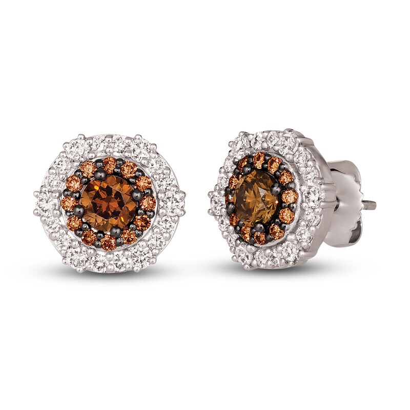 Main Image 1 of Le Vian Diamond Stud Earrings 1-3/8 ct tw Round Platinum